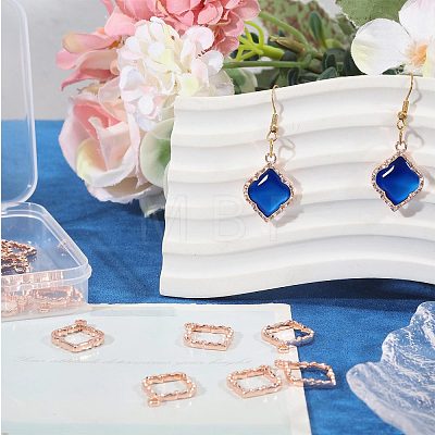 Alloy Open Back Bezel Pendants FIND-WH0111-887RG-1