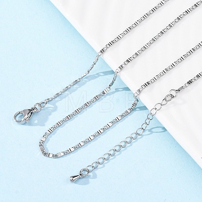 Brass Oval Link Chain Necklaces for Women NJEW-D302-10P-1