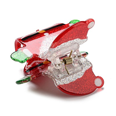Christmas Theme Glitter Acrylic Claw Hair Clips LS-PHAR-R179-04-1