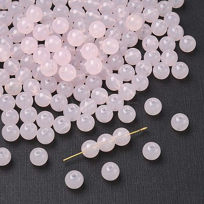 Imitation Jade Acrylic Beads X-SACR-S188-08mm-09-1