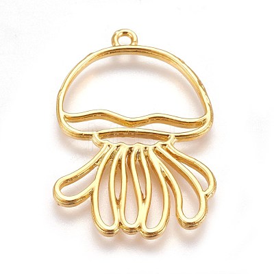 Zinc Alloy Open Back Bezel Pendants PALLOY-WH0039-03G-D-1