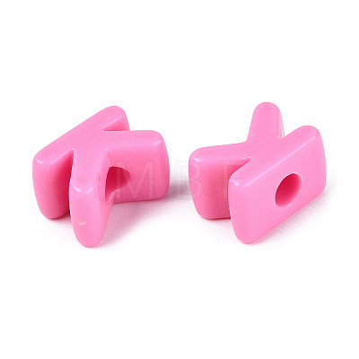Opaque Acrylic European Beads OACR-M027-01K-06-1
