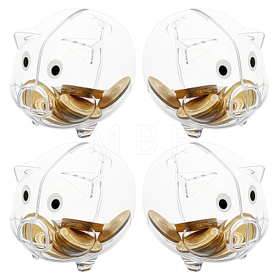 4Pcs Plastic Children's Money Banks AJEW-GO0005-16-1
