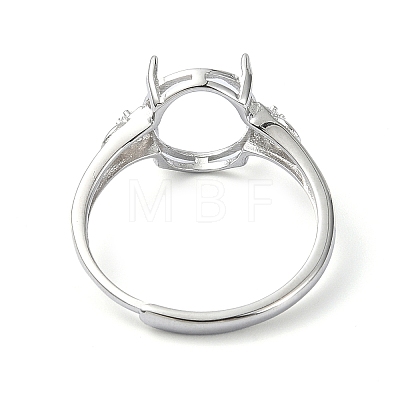 Adjustable 925 Sterling Silver Ring Components STER-K179-11P-1