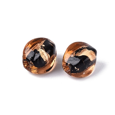 Handmade Silver Foil Glass Beads FOIL-N034-01H-1