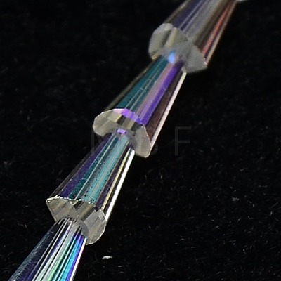 Electroplate Glass Beads Strands X-EGLA-J046-AB07-1