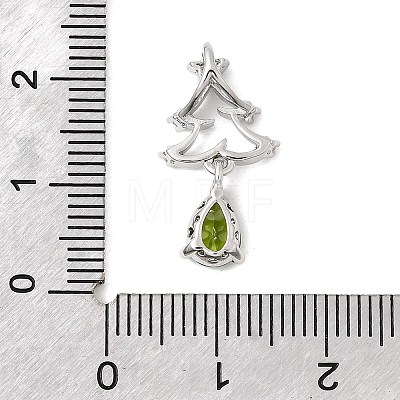 Brass Micro Pave Cubic Zirconia Pendants KK-L258-01P-C02-1