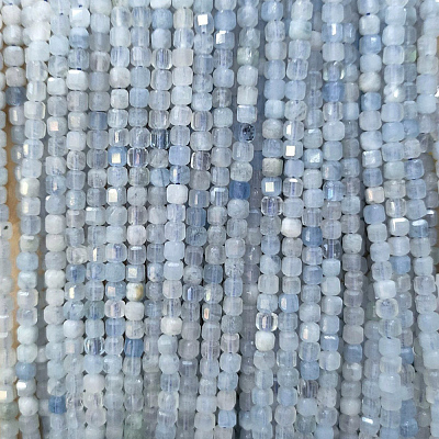 Natural Aquamarine Beads Strands G-A026-B06-2mm-1