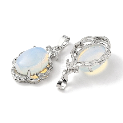 Opalite Oval Pendants G-NH0025-15P-24-1