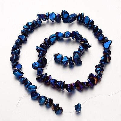 Electroplate Non-magnetic Synthetic Hematite Beads Strands G-F300-06-05-1