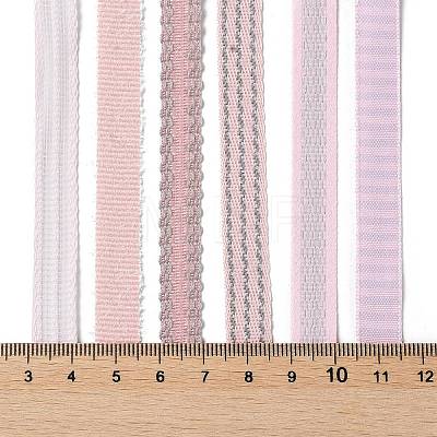 18 Yards 6 Styles Polyester Ribbon SRIB-Q022-D15-1