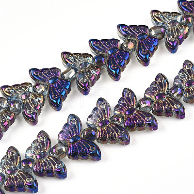 Electroplate Glass Beads Strands EGLA-N012-04A-1
