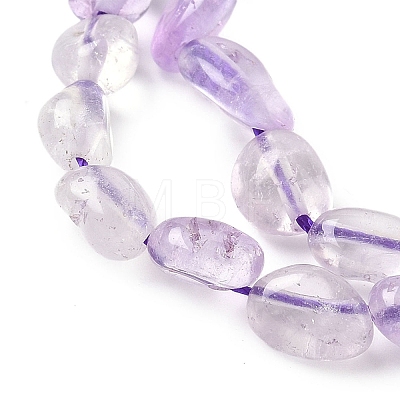 Natural Light Amethyst Nuggets Beads Strands G-J335-11-1