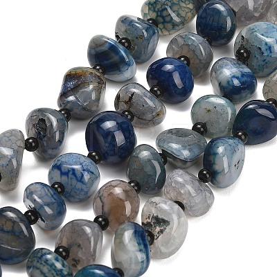 Natural Dragon Veins Agate Beads Strands GG-L001-I01-01F-1