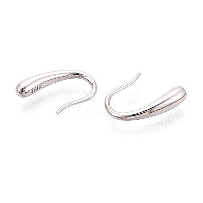 925 Sterling Silver Teardrop Dangle Earrings STER-N016-129P-1