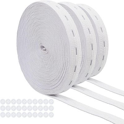 Flat Elastic Cord/Bands with Buttonhole OCOR-FG0001-02A-1