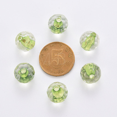 Transparent Acrylic Beads TACR-S154-10A-83-1
