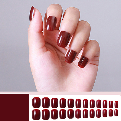 ABS Plastic Pure Color Press On False Nails MRMJ-WH20004-31B-1