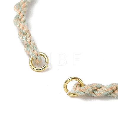 Braided Cotton Cord Bracelet Making MAK-L043-02G-06-1