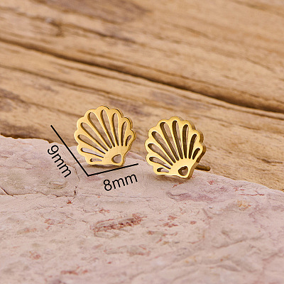 201 Stainless Steel Stud Earrings FS-WG29B49-01-1