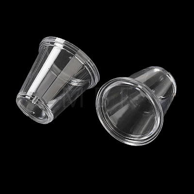 Transparent Plastic Cup AJEW-XCP0002-42-1