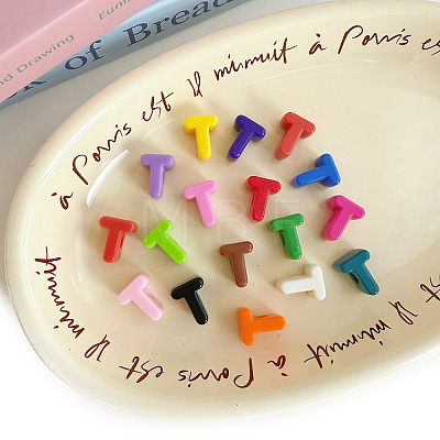 Opaque Acrylic European Beads OACR-M027-01T-1