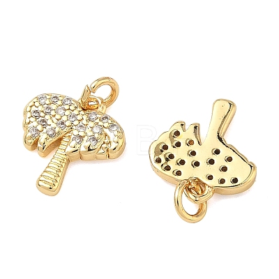 Brass Micro Pave Cubic Zirconia Pendants KK-A291-15G-1