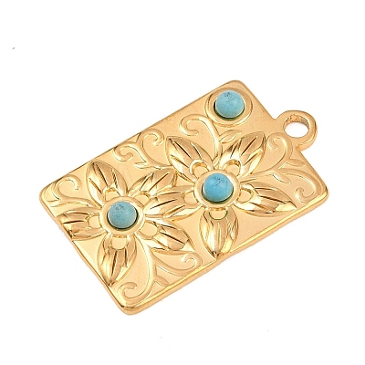 Synthetic Turquoise Pendants LS-STAS-H253-01B-G-1