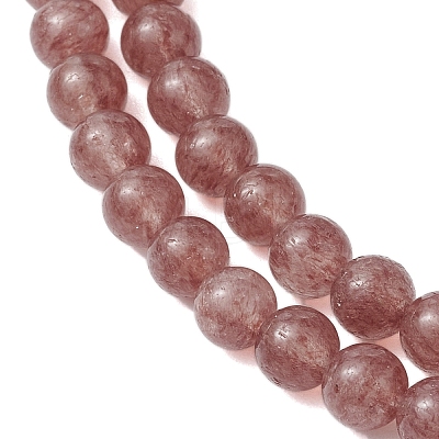 Natural Strawberry Quartz Beaded Necklaces NJEW-JN04878-1