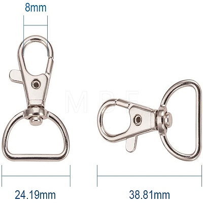 Zinc Alloy Swivel Lobster Claw Clasps IFIN-PH0013-01-1