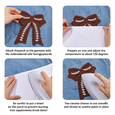 10Pcs Bowknot Embroidered Cloth Patch PATC-FH0001-38-1
