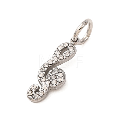 304 Stainless Steel Rhinestone Pendants RB-CBA1537-04P-1