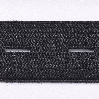 Flat Elastic Cord/Bands with Buttonhole OCOR-WH0052-40A-1