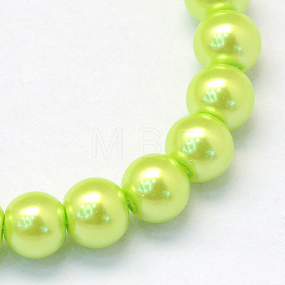 Baking Painted Pearlized Glass Pearl Round Bead Strands HY-Q003-6mm-66-1