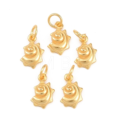 925 Sterling Silver Shell Shape Charms STER-I023-01G-01-1