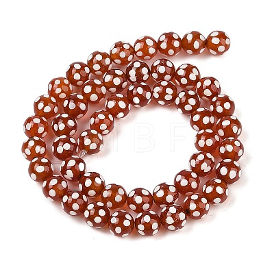 Tibetan Style dZi Beads Strands G-NH0018-E01-01-1