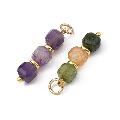 Natural Mixed Gemstone Pendants PALLOY-JF05780-1