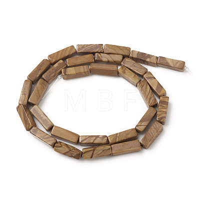 Natural Wood Lace Stone Beads Strands G-G837-09-1
