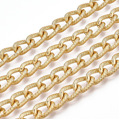 Aluminium Textured Curb Chains CHA-T001-40G-1