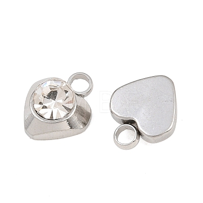 201 Stainless Steel Rhinestone Pendants RB-CBABFDA-15P-01-1