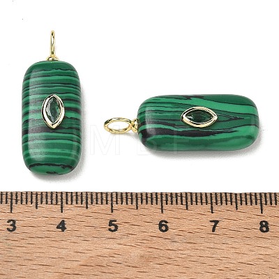 Synthetic Malachite Pendants KK-B157-43G-01-1