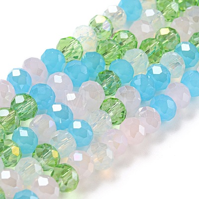 Glass Beads Strands EGLA-A034-M6mm-50-1