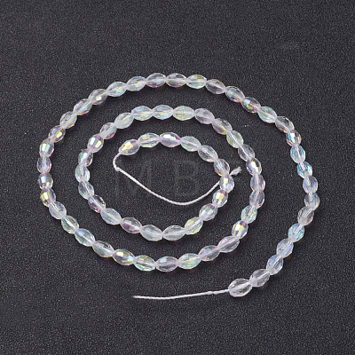 Electroplate Glass Beads Strands GC885Y-3-1