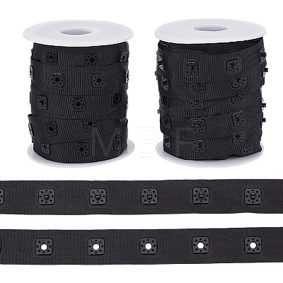 10 Yards Polyester Sewing Snap Button Tape DIY-OC0013-04A-1