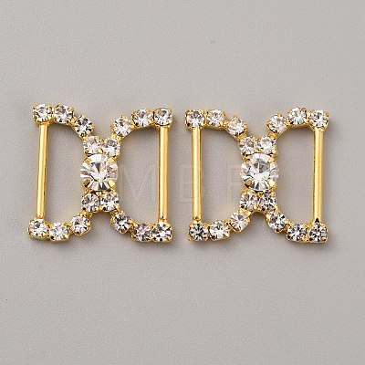 Brass Rhinestone Shoe Decoration FIND-WH0110-387G-1