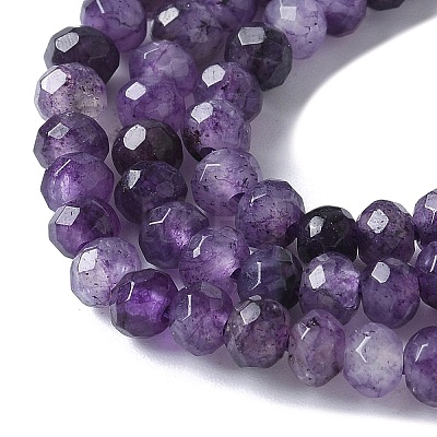 Dyed Natural Malaysia Jade Rondelle Beads Strands G-E316-2x4mm-65-1