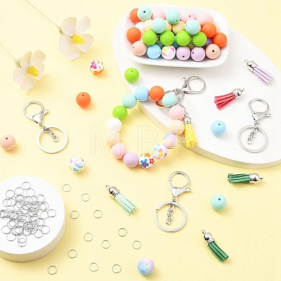 DIY Beaded Phone Charms Straps Keychain Making Kit DIY-FS0005-39C-1