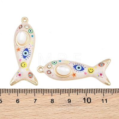 Printed Alloy Enamel Pendants RB-CBAA915-02G-03-1