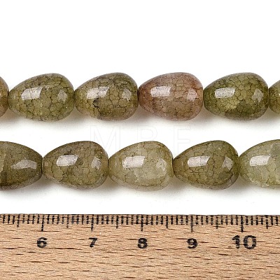 Baking Paint Crackle Glass Beads Strands DGLA-N019-03A-09-1