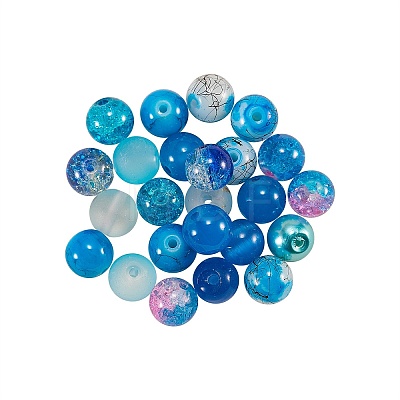200Pcs 10 Styles DIY Glass Round Beads Sets DIY-CJ0001-96-1